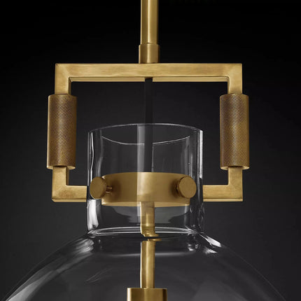 Machinist Glass Globe Pendant Light