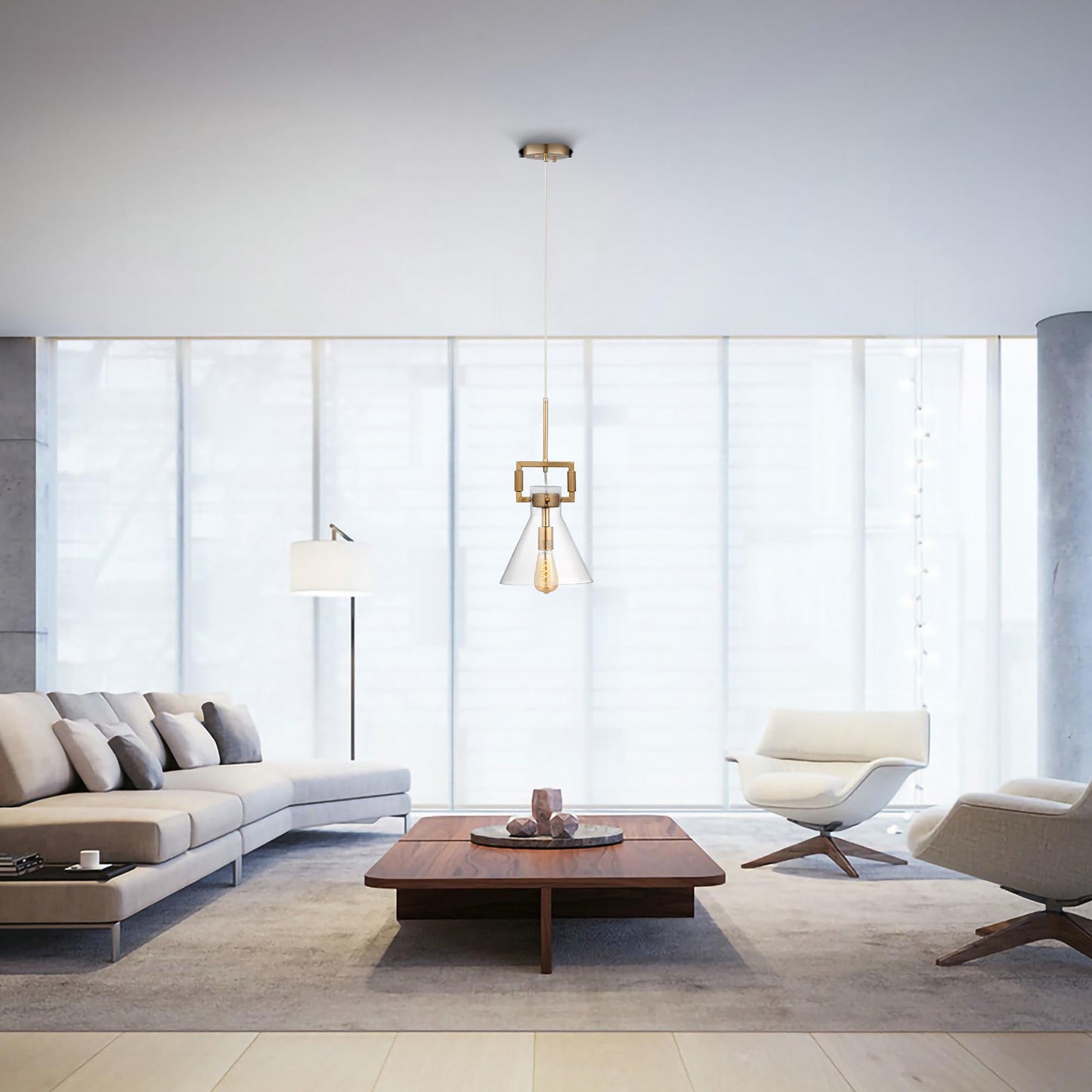 Suspension globe en verre Machinist