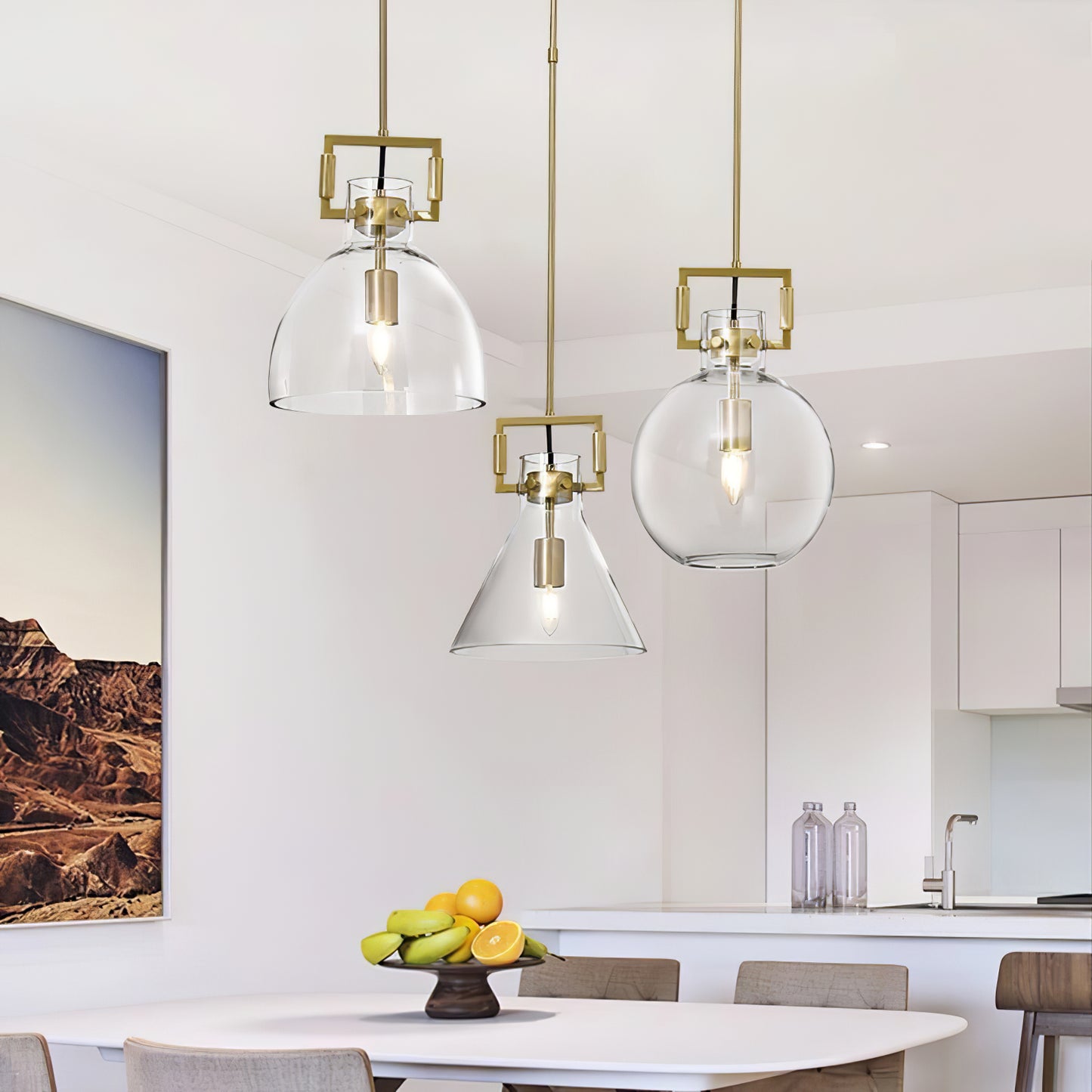 Suspension globe en verre Machinist
