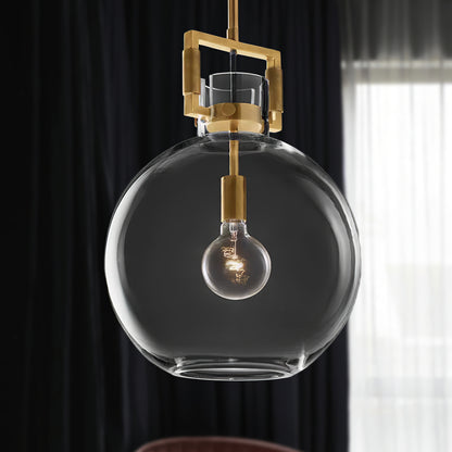 Suspension globe en verre Machinist