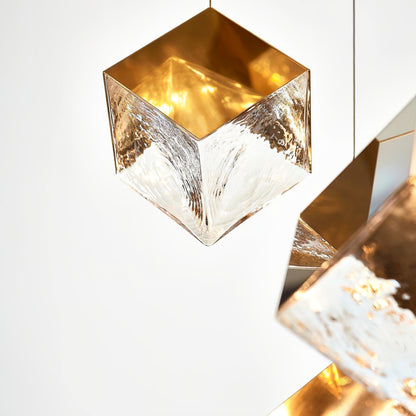Square Art Glass Chandelier