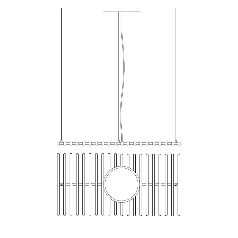 Piano Keys Black Chandelier