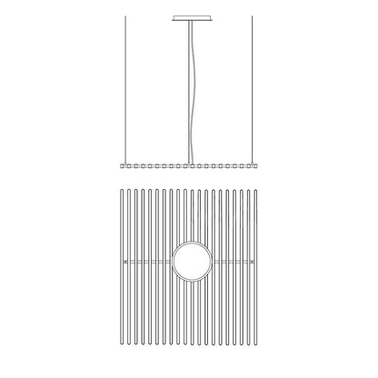 Piano Keys Black Chandelier