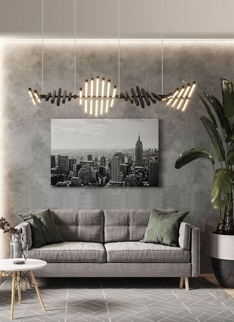 Piano Keys Black Chandelier