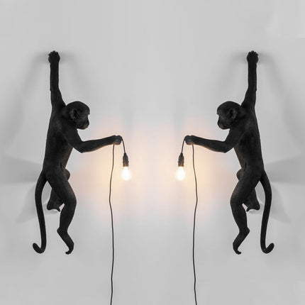 Luminária de parede de macaco