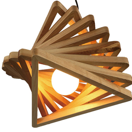 Spiraalvormige driehoek hanglamp