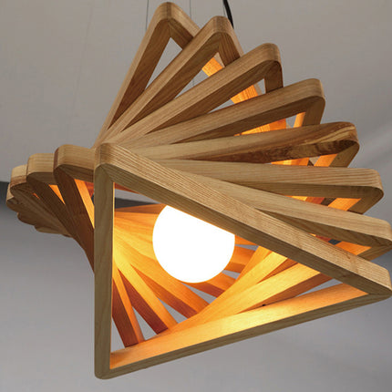 Spiraalvormige driehoek hanglamp