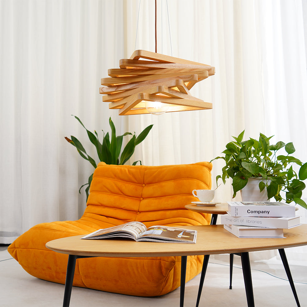 Spiral Triangle Pendant Light – detail 2