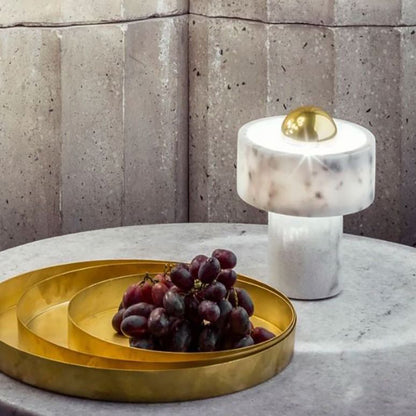 candeeiro de mesa de pedra