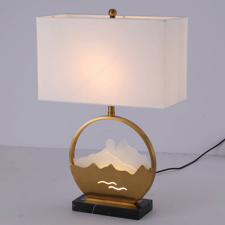 Trapezoid Marble Desk Light