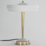 Geborsteld messing glas & wit marmer