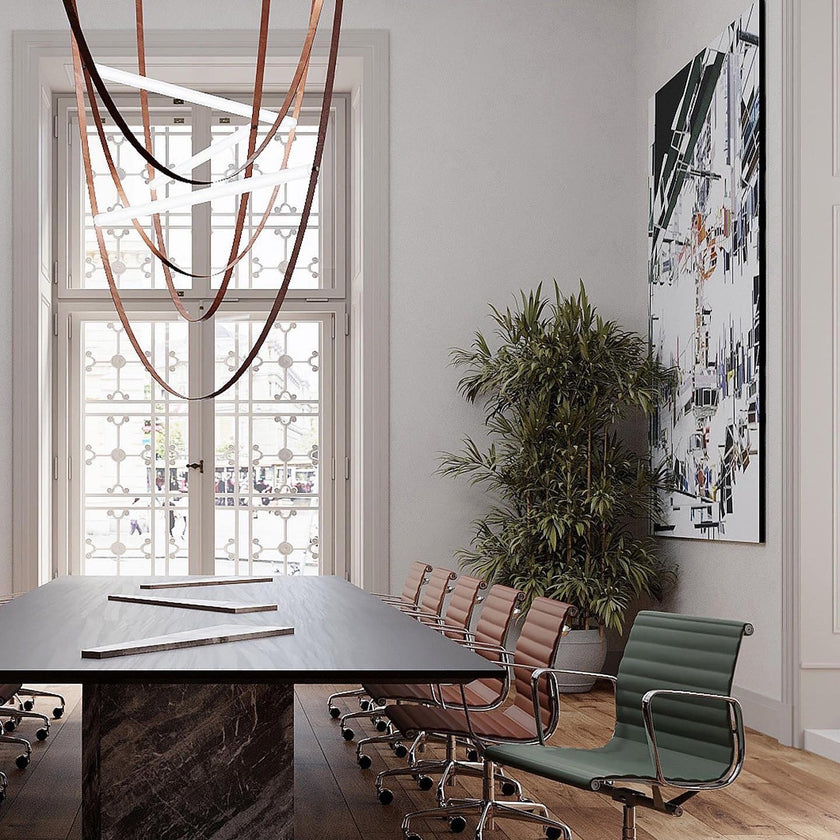 Art Belt Glass Pendant Lamp