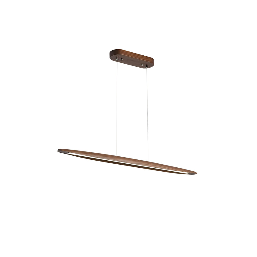 Houten lineaire hanglamp